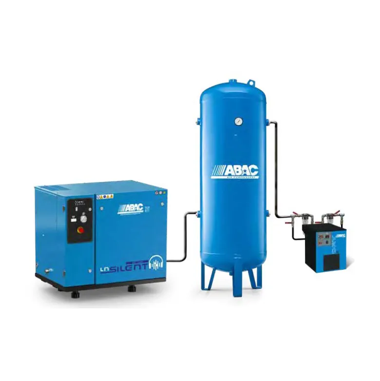 Compresseur d'air silencieux ensemble complet 500L 5.5Cv 11Bar Avec sécheur d'air Gamme LN ABAC Complet B5900/LN 5,5