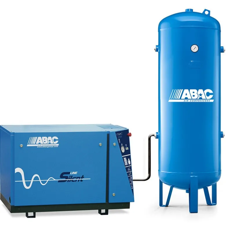 Compresseur d'air silencieux + réservoir 500L 7.5 Cv 12 Bar Gamme LN ABAC B6000/LN7.5-12/P500