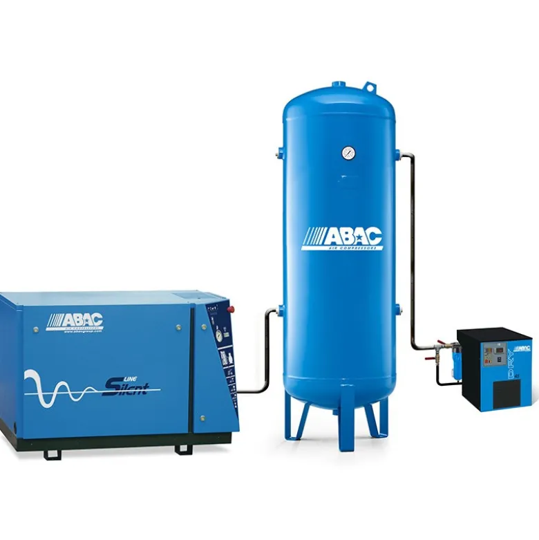 Compresseur d'air silencieux avec sécheur 500L 7.5 Cv 12 Bar Gamme LN ABAC Complet B6000/LN 7.5-12