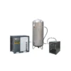 Compresseur d'air à vis 15 CV, 500 L, 400 V tri + sécheur, 8 bar, NUAIR 251608POGNU