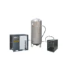 Compresseur d'air à vis 15 CV, 500 L, 400 V tri + sécheur, 10 bar, NUAIR 251610POGNU