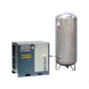 Compresseur d'air à vis 20 CV, Réservoir 500 L vertical galvanisé, pression 10 bar, 400 V tri NUAIR 252110CGNU