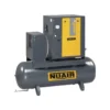 Compresseur d'air à vis 4 CV, Réservoir 200 L, pression 8 bar, débit 26 m3/h, 400 V tri avec sécheur NUAIR 220409IE3NU