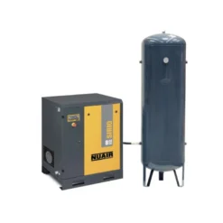 Compresseur d'air à vis 15 CV, Réservoir 500 L vertical, pression 8 bar, débit 99 m3/h, 400 V tri NUAIR 245508CNU