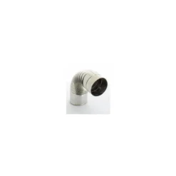 Coude 90° simple paroi inox 304 pour fuel ou gaz intérieur Ø125 à 300mm - SOVELOR