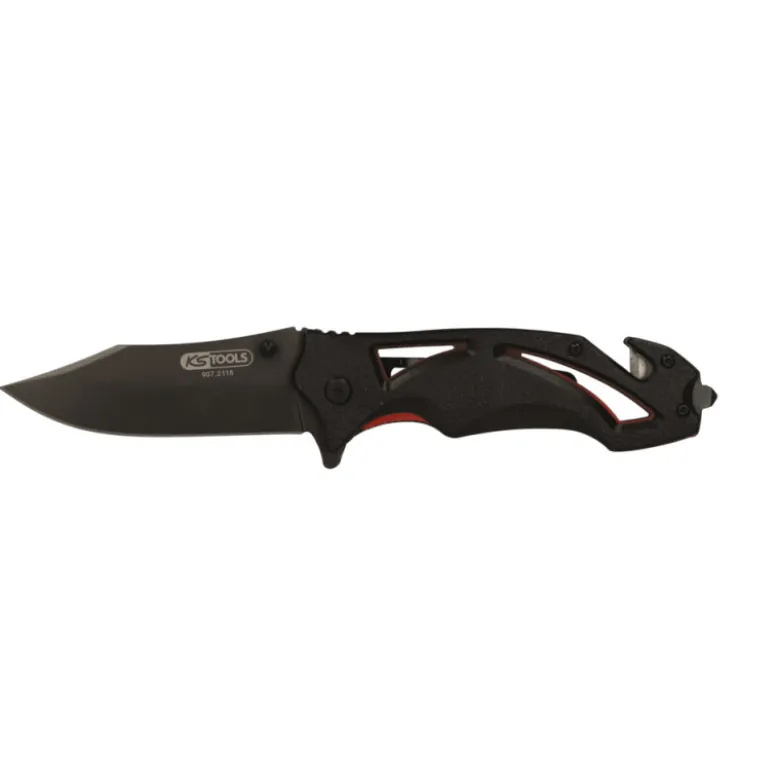 Couteau de poche coupe ceinture et brise-vitre KS Tools 907.2118