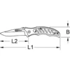 Couteau de poche manche micarta et acier inoxydable KS Tools 907.2117