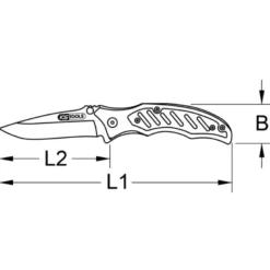 Couteau de poche manche micarta et acier inoxydable KS Tools 907.2117