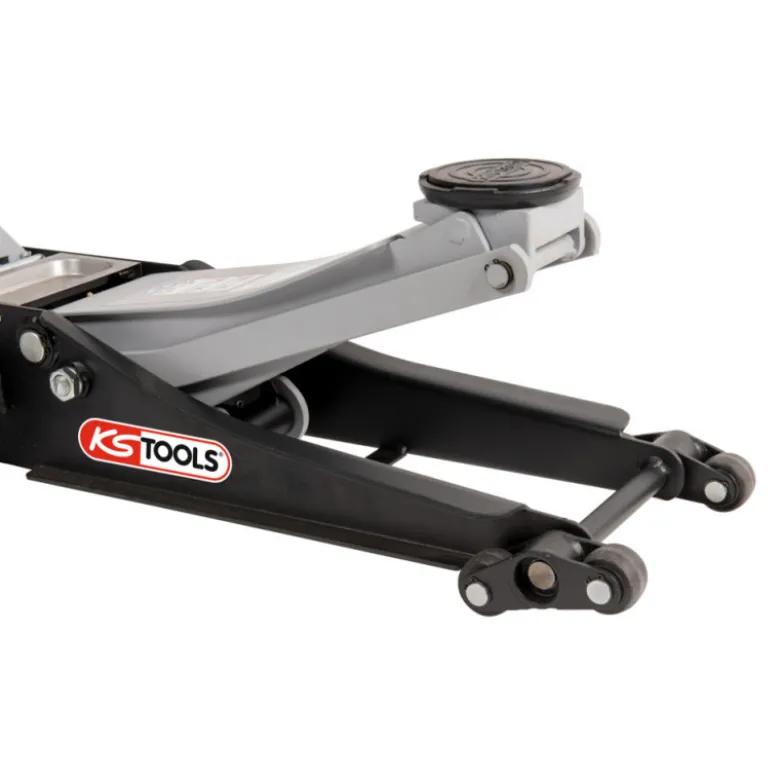 Cric acier 2 Tonnes extras-bas doubles roues avant KS TOOLS 161.0372