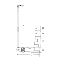 Cric hydro-pneumatique 40T/20T KS TOOLS 160.0741