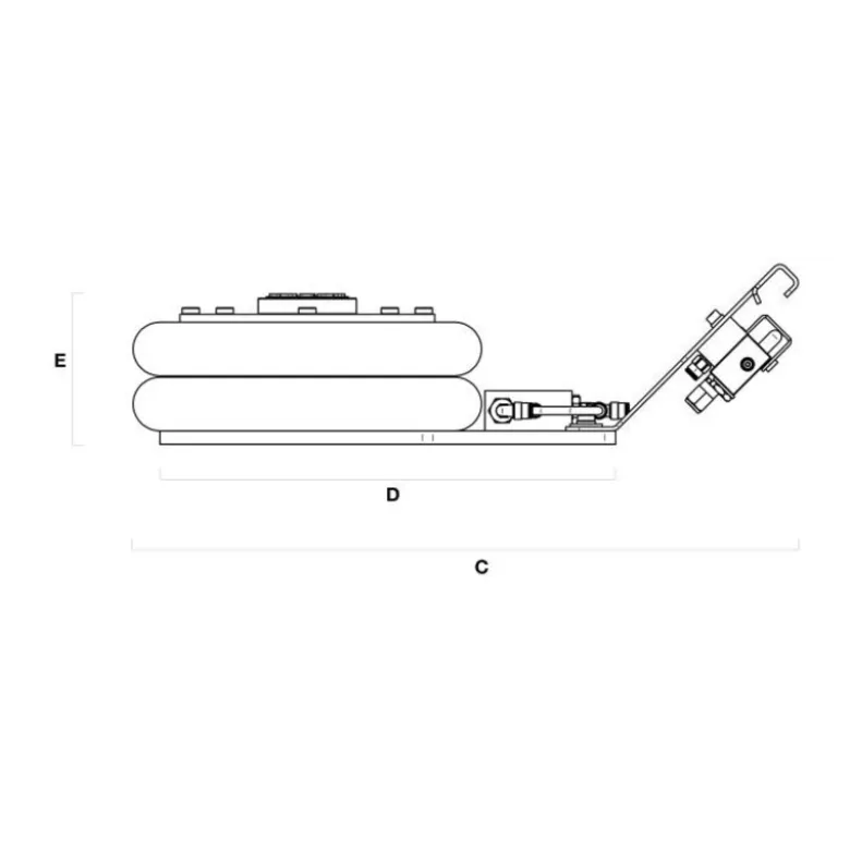 Cric Pneumatique 2 Boudins 2T Cattini - Yak 132