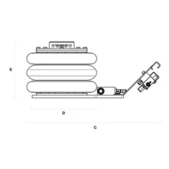 Cric Pneumatique 3 Boudins 2T Cattini - Yak 203