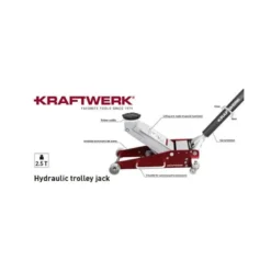 Cric rouleur de garage aluminium et acier 2,5 Tonnes Bas KRAFTWERK 3981-NE