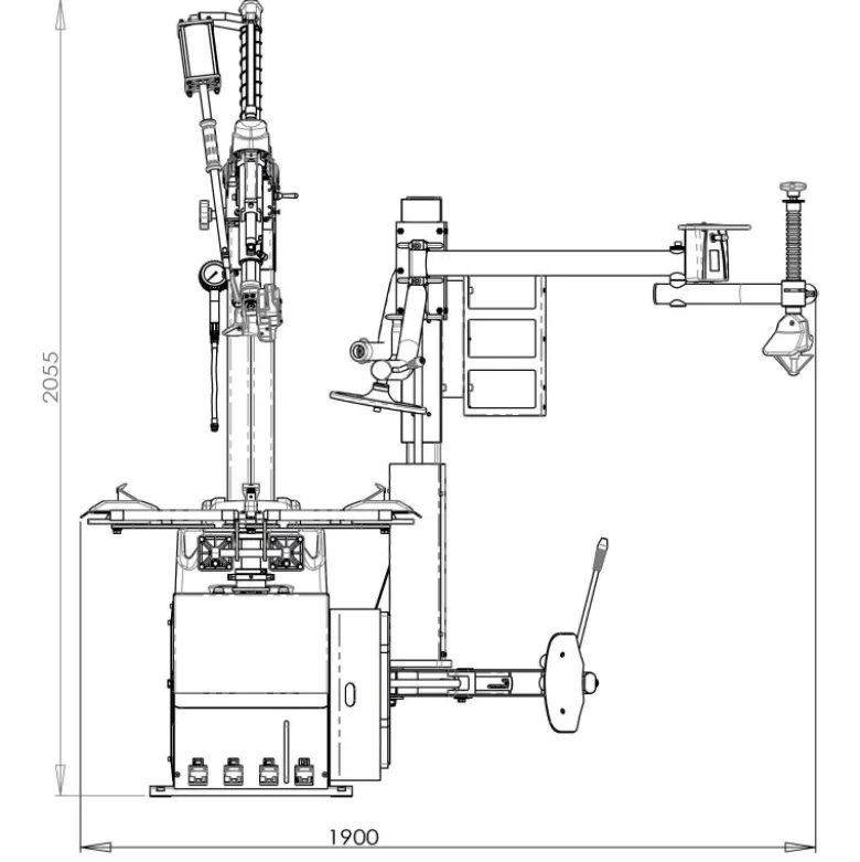 Demonte pneus doigt pneumatique 13-28" 2 vitesses 400v CLAS - DM 1900