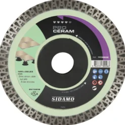 Disque Diamant et Carbure à couronne continue 125 mm PRO CERAM SIDAMO 11130028