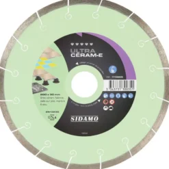 Disque Diamant et Carbure à couronne continue 200 mm / Alésage 30 mm ULTRA CERAM-E SIDAMO 11130035