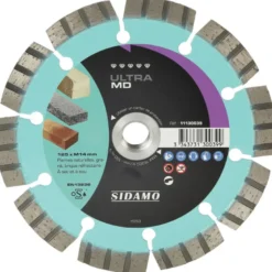 Disque Diamant et Carbure à segment ULTRA MD 125mm Tronçonnage matériaux durs SIDAMO 11130039