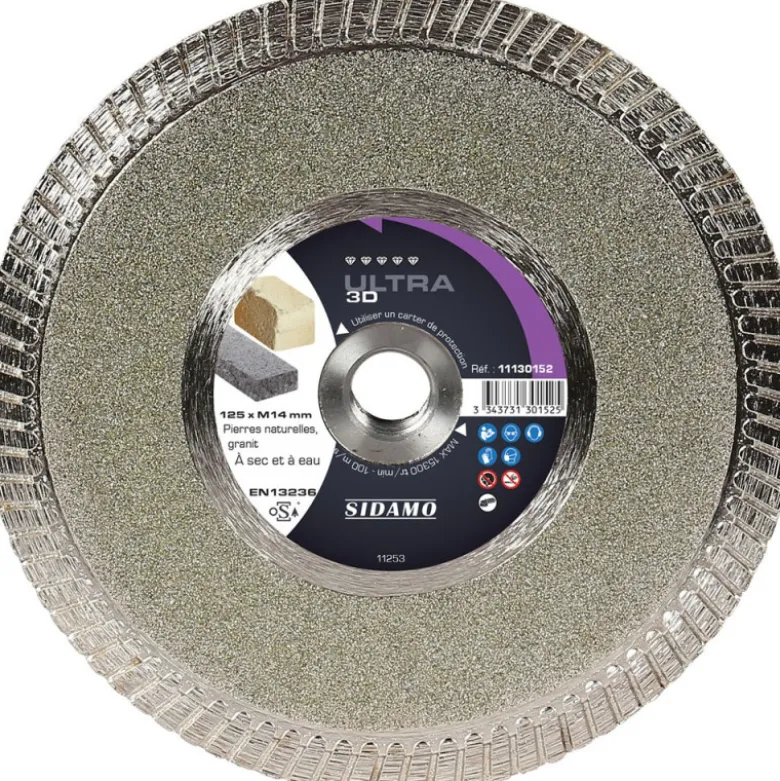 Disque Diamant et Carbure à segment 125 mm ULTRA 3D SIDAMO 11130152