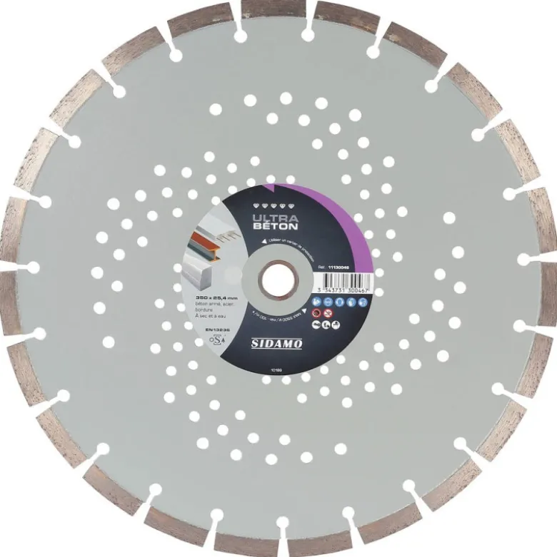 Disque diamant à segment D 350 mm ULTRA BETON SIDAMO 11130046