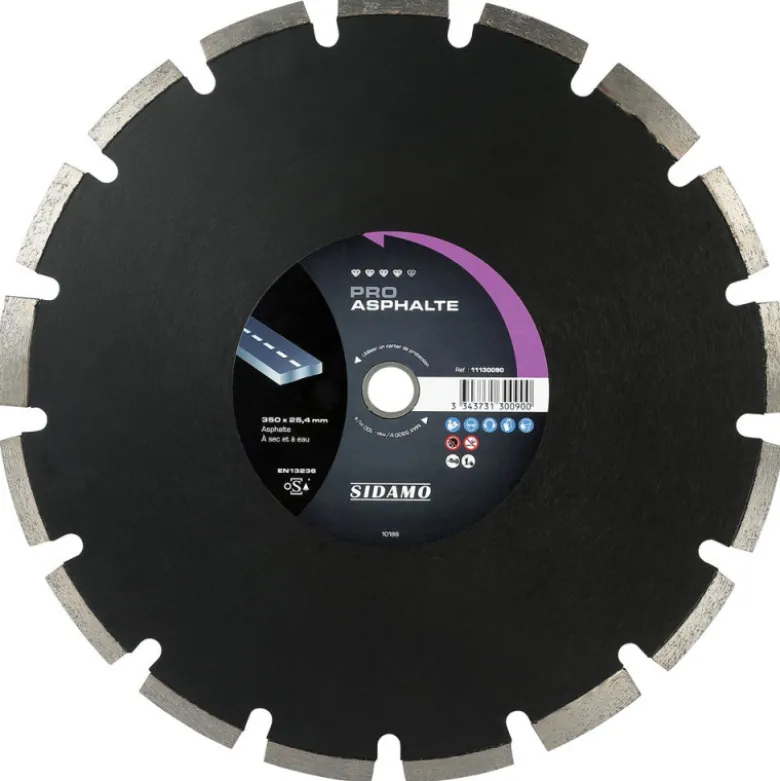 Disque diamant à segment 350 mm PRO ASPHALTE SIDAMO 11130090
