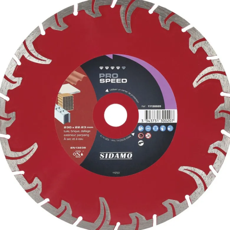 Disque Diamant à segment 230 mm PRO SPEED SIDAMO 11130020