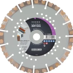 Disque Diamant à segment 230 mm ULTRA BETON Tronçonnage béton/Acier SIDAMO 11130001