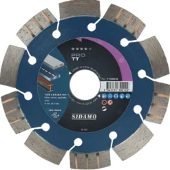 Disque Diamant à segment PRO TT 125 mm Tronçonnage béton/Asphalte/Acier SIDAMO 11130012