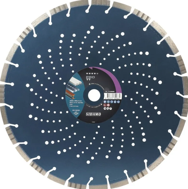 Disque Diamant à segment PRO TT 400 mm Tronçonnage béton/Asphalte/Acier SIDAMO 11130066