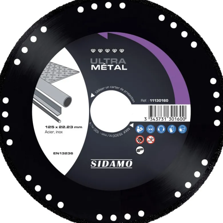Disque diamant ULTRA METAL - D 125 mm / Alésage 22,23 mm SIDAMO 11130160