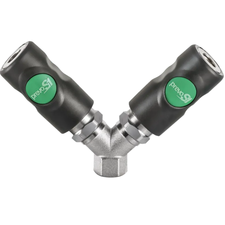 Distributeur fixe à 2 directions fileté femelle Européen 7.4 mm Prevost