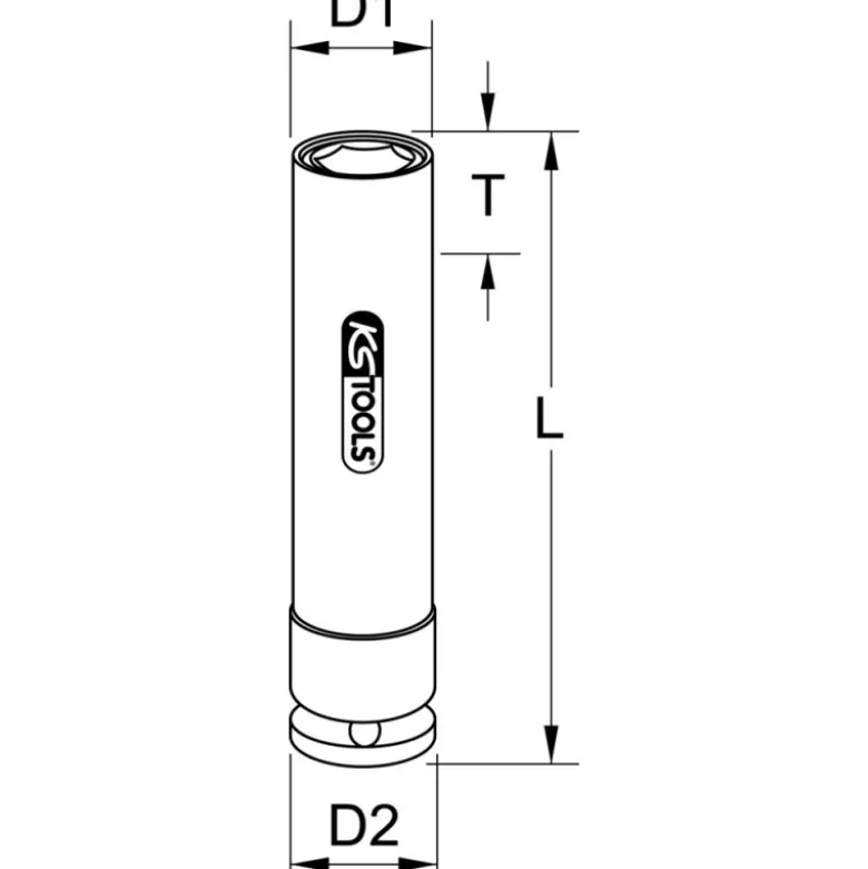Douille à chocs spéciale écrou de roues, profil MERCEDES KS TOOLS 515.2055