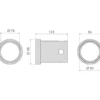 Douille ecrou moyeux remorques r.o.r 84mm 8 pans CLAS OM 0330