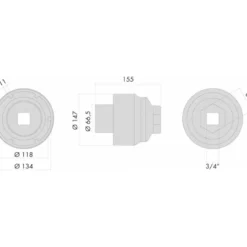 Douille 6 ergots avec guide ecrou essieux man tga ø118mm CLAS OM 0384
