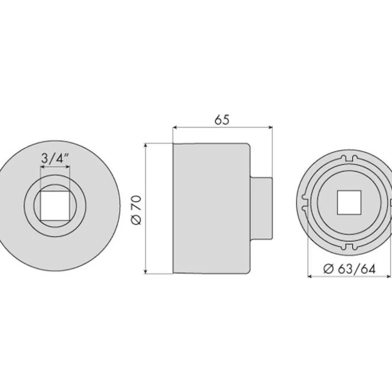 Douille 4 ergots ecrous transmission scania ø63-64mm CLAS OM 0351