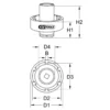 Douille 3/4'' à 6 ergots Ø 46 mm avec tube de centrage pour Mercedes KS TOOLS 460.1070
