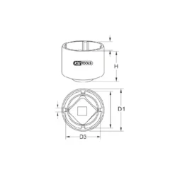 Douille 3/4'' à 4 ergots Ø 72/80 mm pour Scania KS TOOLS 460.1350