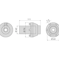 Douille 6 ergots moyeux sprinter ø63mm CLAS OM 0303