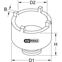 Douille à 4 ergots pour direction Ø 52 mm pour DAF KS TOOLS 460.0610