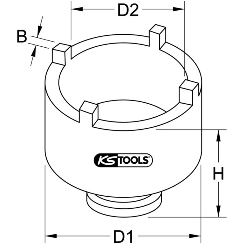 Douille à 4 ergots pour direction Ø 52 mm pour DAF KS TOOLS 460.0610