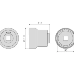 Douille moyeux mercedes ø95mm 6 pans CLAS OM 0301