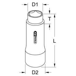 Douille 5 pans longue pour étrier de frein KS TOOLS 515.1101