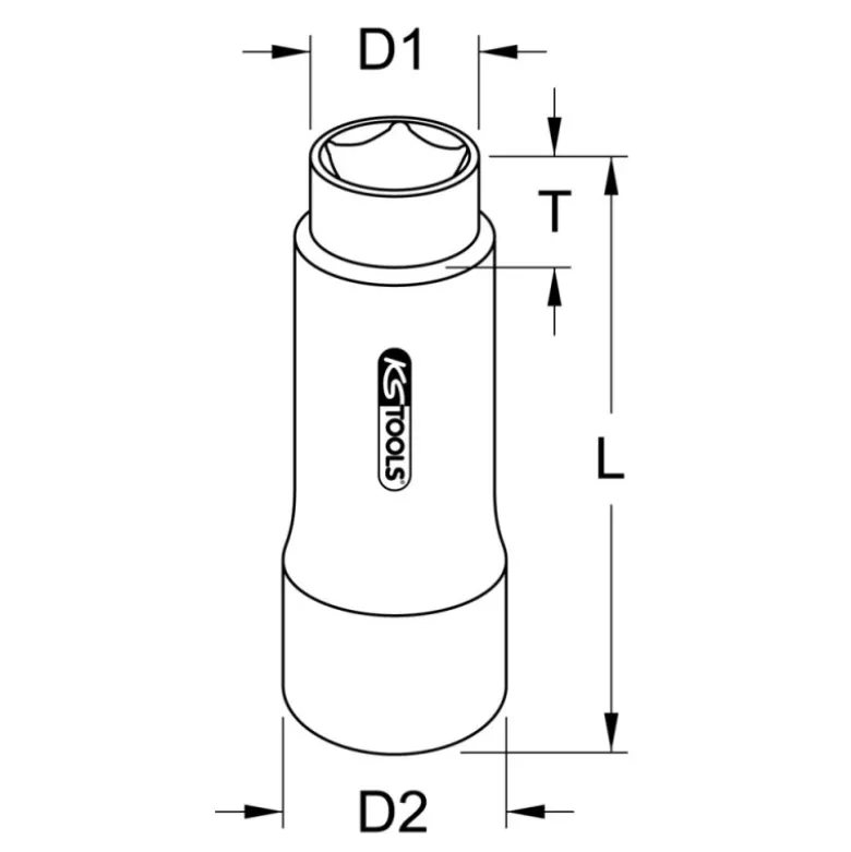 Douille 5 pans longue pour étrier de frein KS TOOLS 515.1101