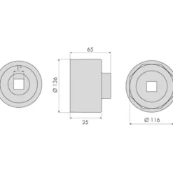 Douille 8 pans ø116mm renault/volvo/daf CLAS OM 0343