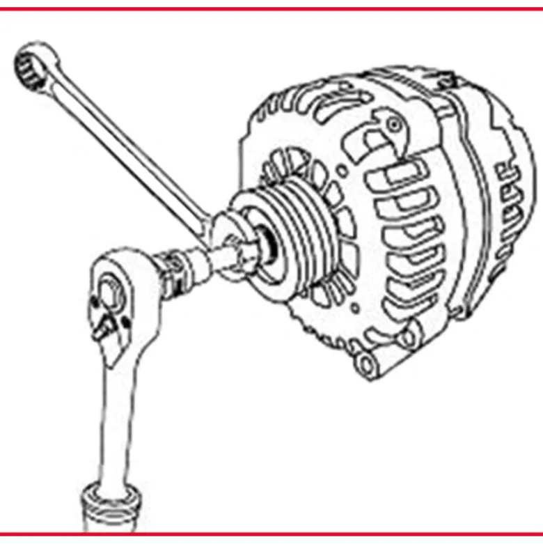 Douille 6 pans pour poulies débrayables d'alternateur, 10 mm - VOLVO KS TOOLS 150.3157