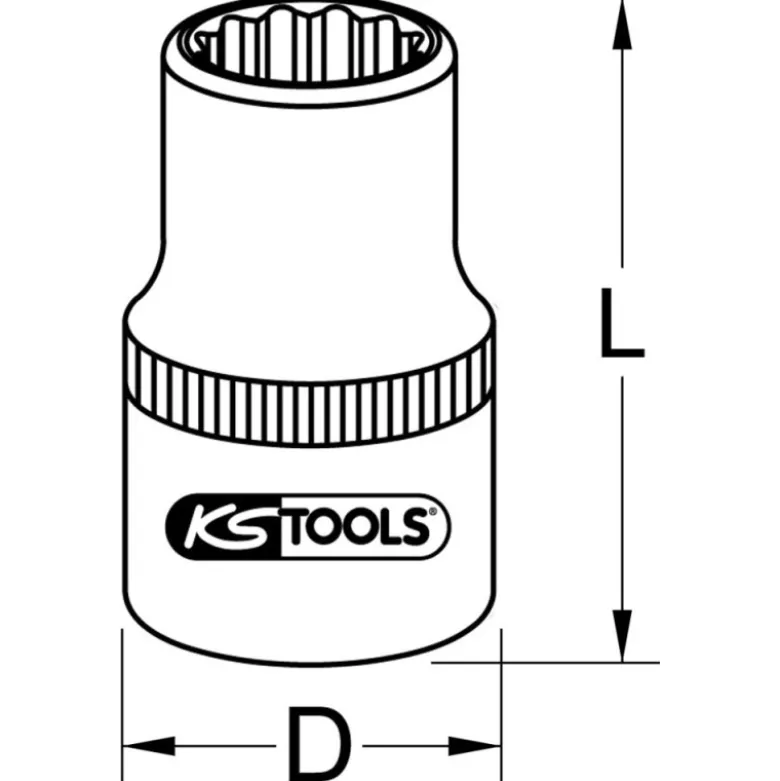Douille pour etrier de frein 3/8'' - 19 mm Renault/Scania/Volvo KS TOOLS 460.0970