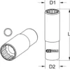 Douille pour injecteur diesel 1/2", SW27 mm, 12 pans KS TOOLS 150.2314