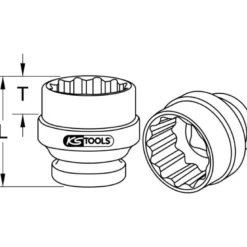 Douilles pour arbre de transmission + embrayage 50, 55 et 65 mm KS TOOLS