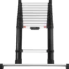 Echelle Prime Line 3.5m marches 80mm + barre stabilisatrice TELESTEPS 72235BARR