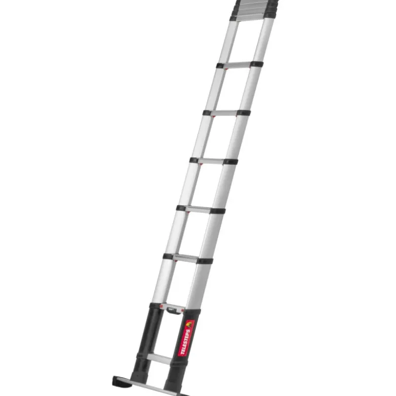 Echelle Prime Line 3.5m marches 80mm + barre stabilisatrice TELESTEPS 72235BARR
