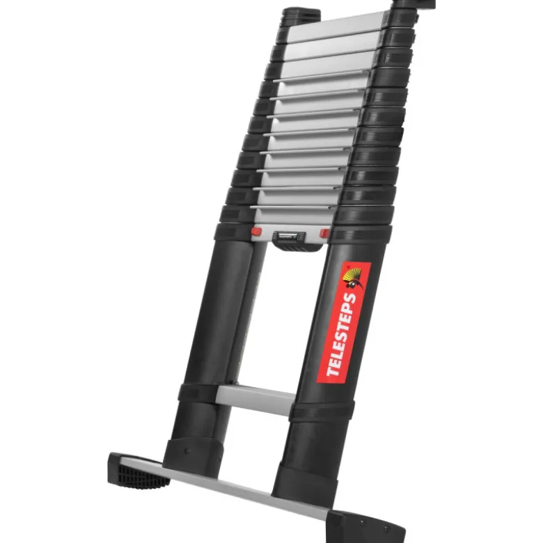 Echelle Prime Line 4.1m 13 marches 80mm + barre stabilisatrice TELESTEPS 72241BARR